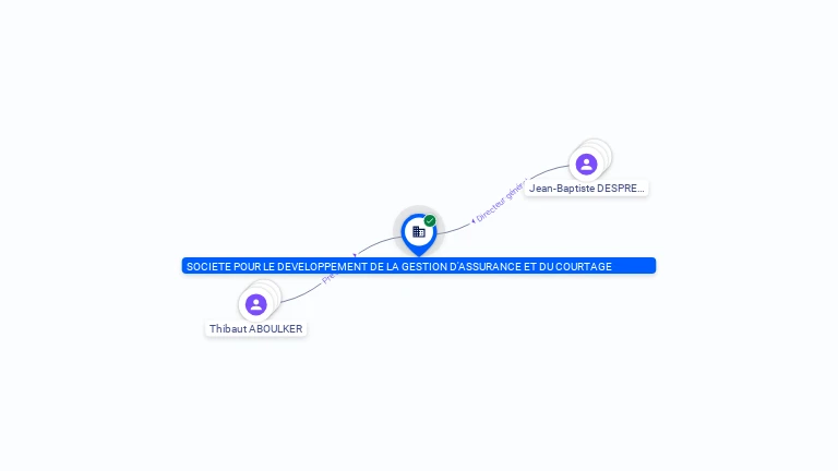 Cartographie gratuite SOCIETE POUR LE DEVELOPPEMENT DE LA GESTION D'ASSURANCE ET DU COURTAGE - 537956823