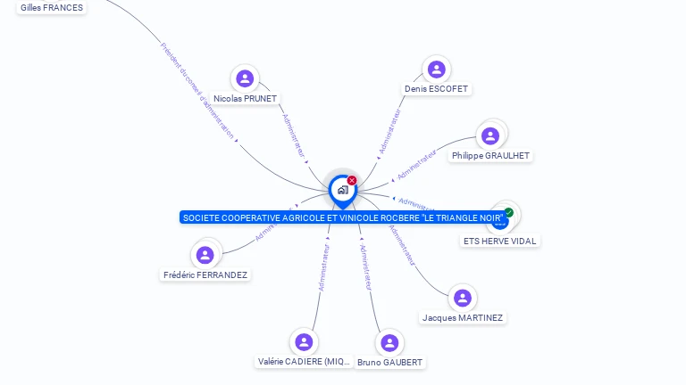 Cartographie gratuite de COOP AGRI VINI ROCBERE LE TRIANGLE NOIR