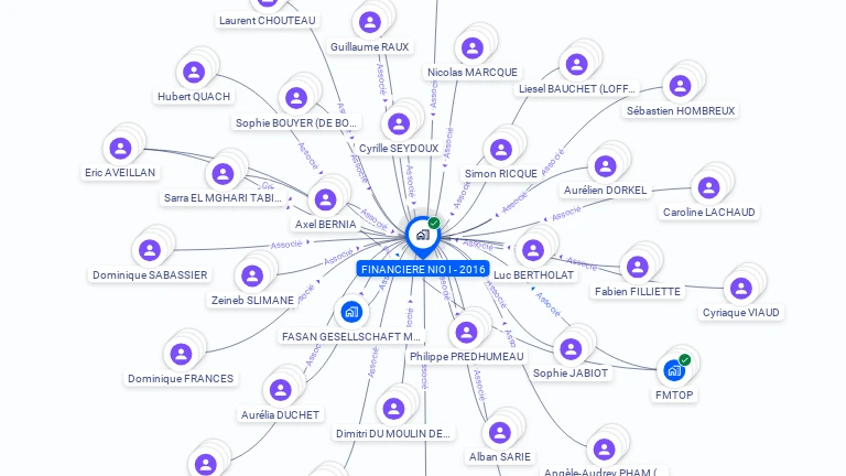 Cartographie gratuite de FINANCIERE NIO I - 2016